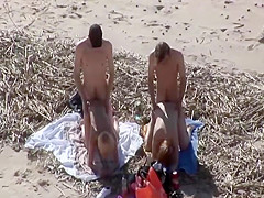 Nudist swingers caught in sexy action