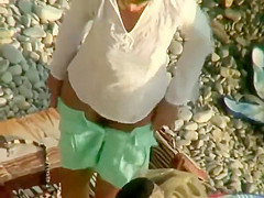 Horny nudists fuck in a doggy style