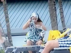 Topless girl with a nice bandana