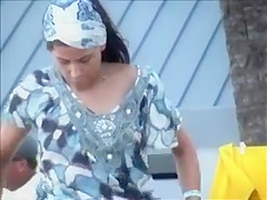 Topless girl with a nice bandana