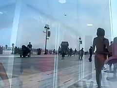 Following a teen girl with a hot little ass