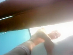 Couple fucking in the beach cabin
