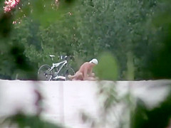 Doggy style fuck caught on the beach