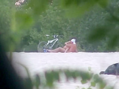 Doggy style fuck caught on the beach