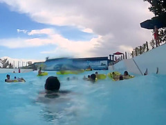 Bubble butt filmed under water