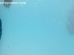 Bubble butt filmed under water