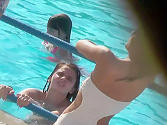 Hot teen in a one piece swimsuit