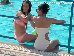 Hot teen in a one piece swimsuit