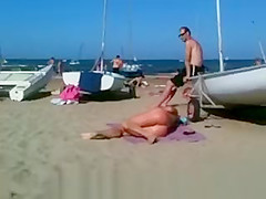 Perfect Topless Blonde Ass on the Beach