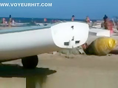 Perfect Topless Blonde Ass on the Beach