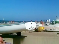 Perfect Topless Blonde Ass on the Beach