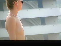 Teen with tight body topless