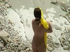 Naked girl chilling in the warm water