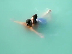 Chubby girl fucked in the water