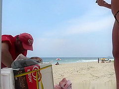 Micro bikini stuffed in her pussy lips