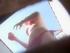Hidden camera filmed girl