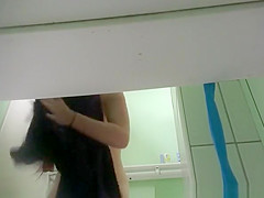 Girl spied on pool cabin