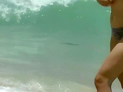 Accidental nudity on the beach