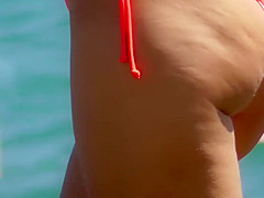 Spying anal sex attempt at beach