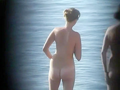 Nudist mother and daughter get voyeured