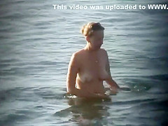 Nudist mother and daughter get voyeured