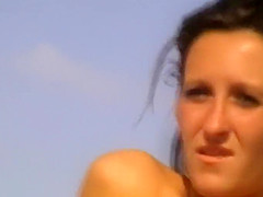 Voyeur zoomed in on her hairy pussy