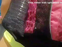 Following a cute teen girl to the beach