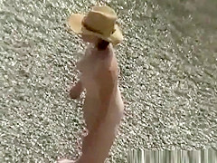 Nude wife and husband secretly filmed in beach