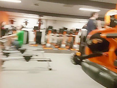 Hot body in the beach shower cabin