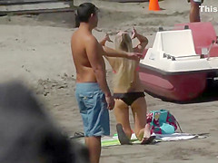 Blonde likes to be on all fours