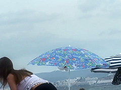 Horny couple in the water