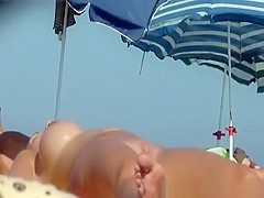 Busty nudist woman with hot body