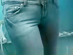 pretty girl in beach cabin