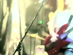 Sexy rock singer nude on stage club concert