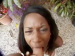 Crazy pornstar Cinna Bunz in fabulous black and ebony, blowjob porn movie