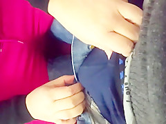 Bbw gf loves to play and flash my cock cfnm