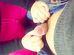 Bbw gf loves to play and flash my cock cfnm