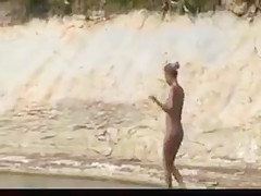 Nude beach - hot college girl river