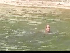 Nude beach - hot college girl river