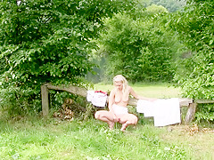 Crazy pornstar Sara Coul in incredible outdoor, solo girl porn clip