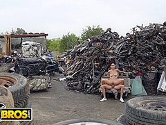 Somewhere Outdoors In Spain, Hispanic Hottie Is Riding Dick Like The Wind - Ginebra Bellucci