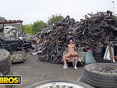 Somewhere Outdoors In Spain, Hispanic Hottie Is Riding Dick Like The Wind - Ginebra Bellucci