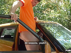 Hugetits eurobabe gets pounded by her driving instructor