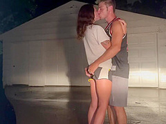 Joey Lee - Sex Outside In The Rain During Thunderstorm- Creampie: Mav