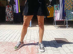 Nippleringlover Going Shopping Flashing Pierced Pussy Outdoors On Public Stores And Crowded Streets