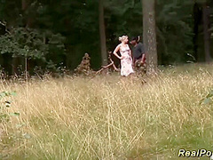 German Milf Interracial Outdoor Banged