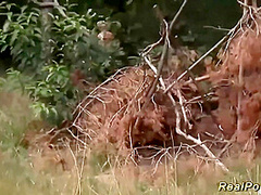 German Milf Interracial Outdoor Banged