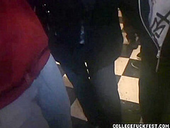 College cock sucking teen goes down on dick