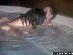 College cock sucking teen goes down on dick