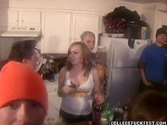 College cock sucking teen goes down on dick